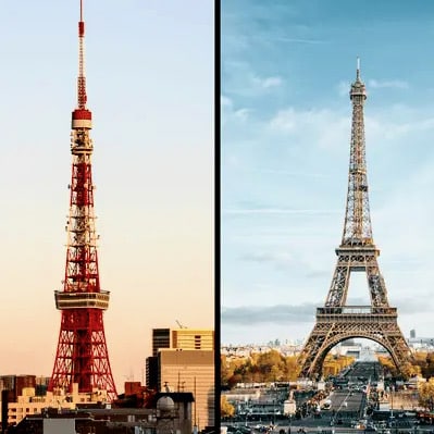 Monument-Tour-Eiffel-Tower-Paris-France-Tokyo : la tour Eiffel de Tokyo surpasse la tour Eiffel de Paris