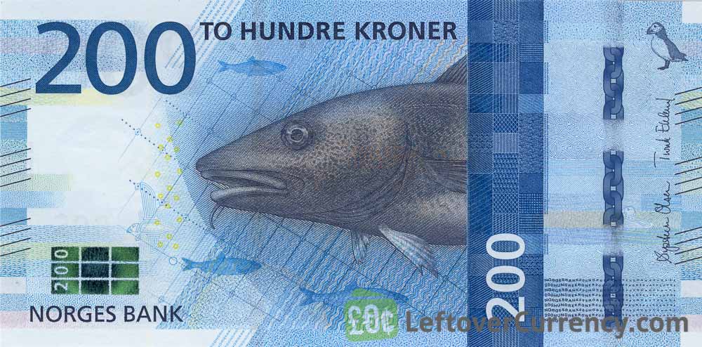 200-norwegian-kroner-billet-cod-and-herring-obverse-cabillaud-Lofoten-Norvege