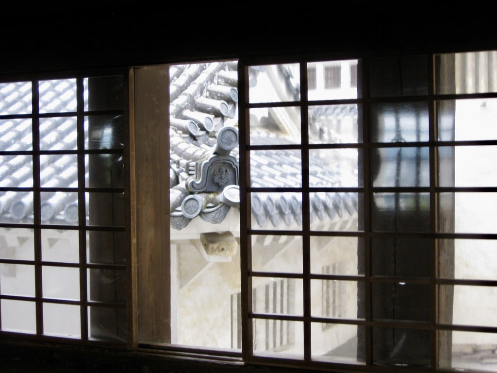 chateau-Himeji-Japon-Himeji-Castle-interieur-feodal-Himeji-jo : vue de l'intérieur du château Himeji