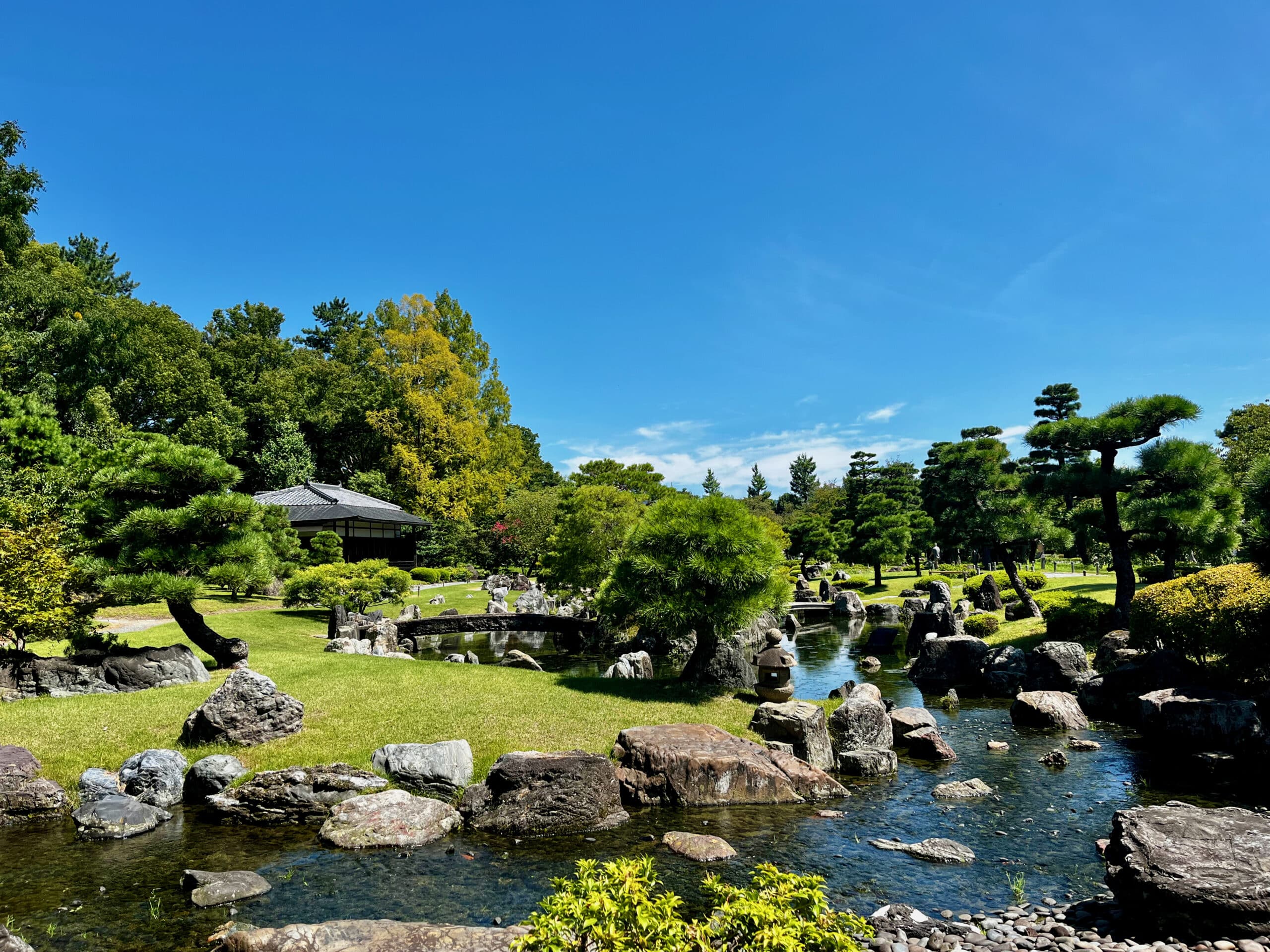 Japon-Kyoto-chateau-de-Nijo-jo-castle-jardin-garden-tea-Seiryu en