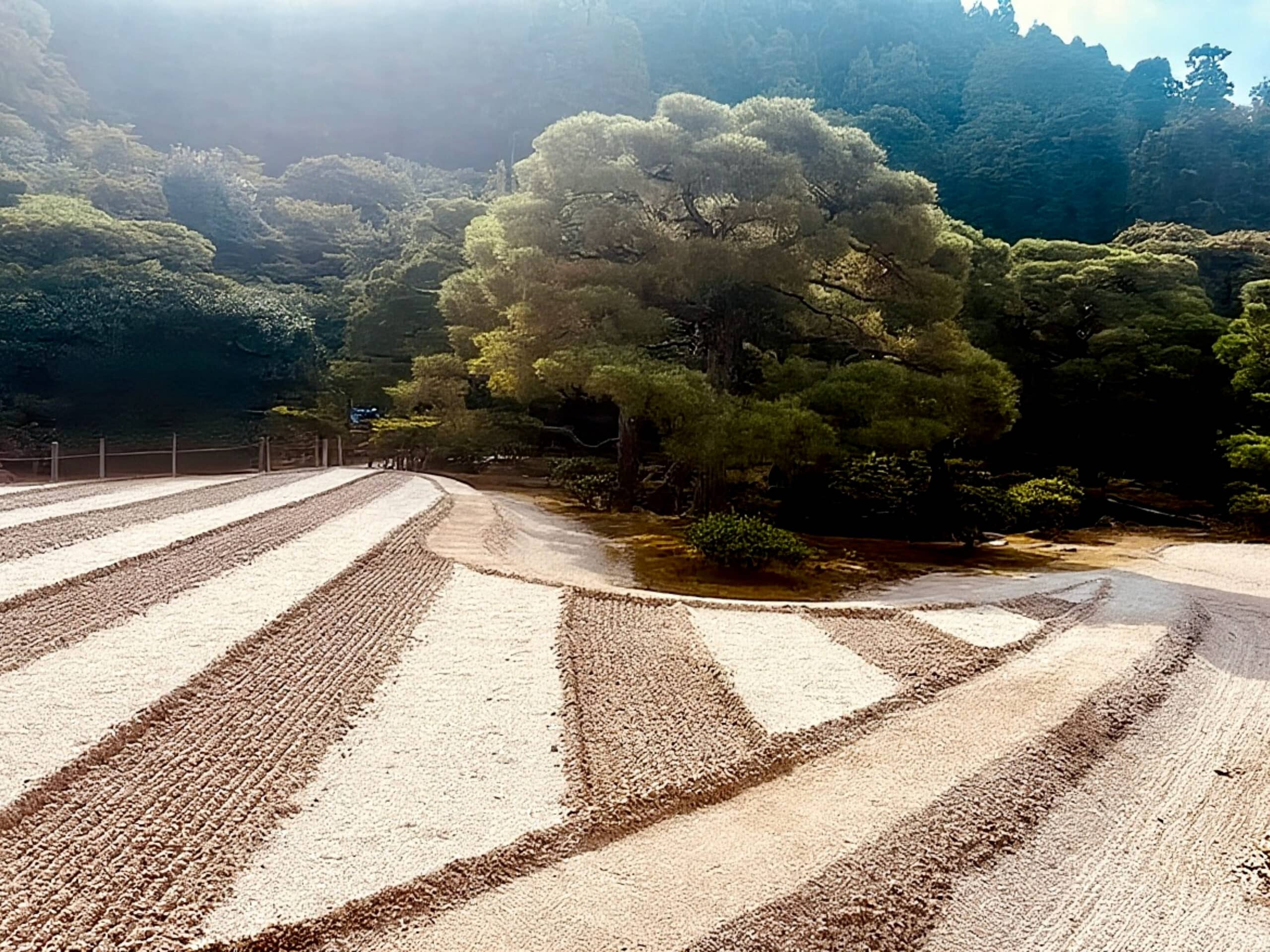 Japon-Kyoto-pavillon-dargent-Silver-Pavilion-Fuji-mont-Ginkaku-ji-jardin-garden-sec-karesansui-mer-de-sable-argent-Ginshadan